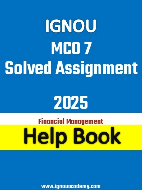 IGNOU MCO 7 Solved Assignment 2025